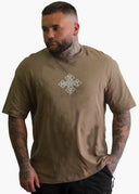 Iron Cross Oversized T-shirt - Stone