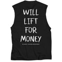 Will Lift For Money Sleeveless Tee - Black